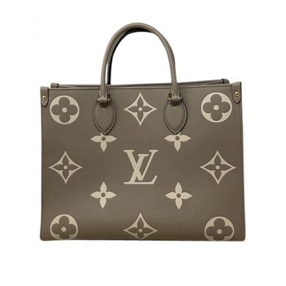 Louis Vuitton OnTheGo Tote MM Gray Turtle dove Empreinte Leather - Picture 13 of 13
